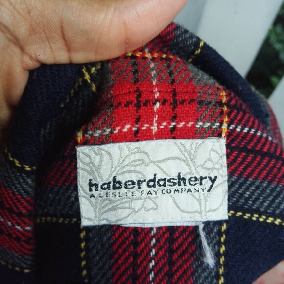 Vintage 80s 90s Wool Plaid Tartan Preppy Academia Oversized Blazer Women Sz 16 - Picture 8 of 8